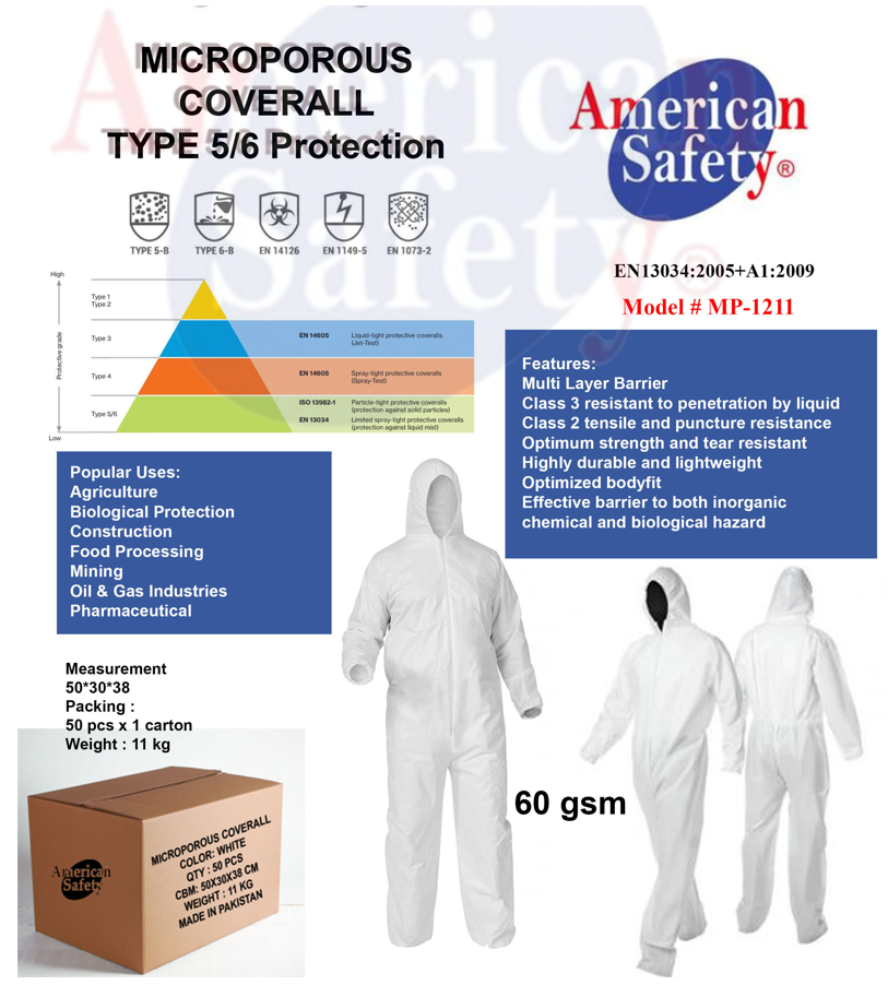MICROPOROUS COVERALLS TYPE 5/6 - Image 2